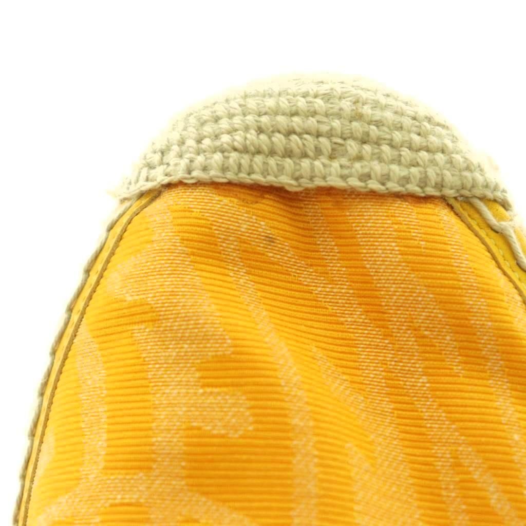 Fendi Sneakers Shoes Espadrilles FF Pattern 7 Yellow — view 8