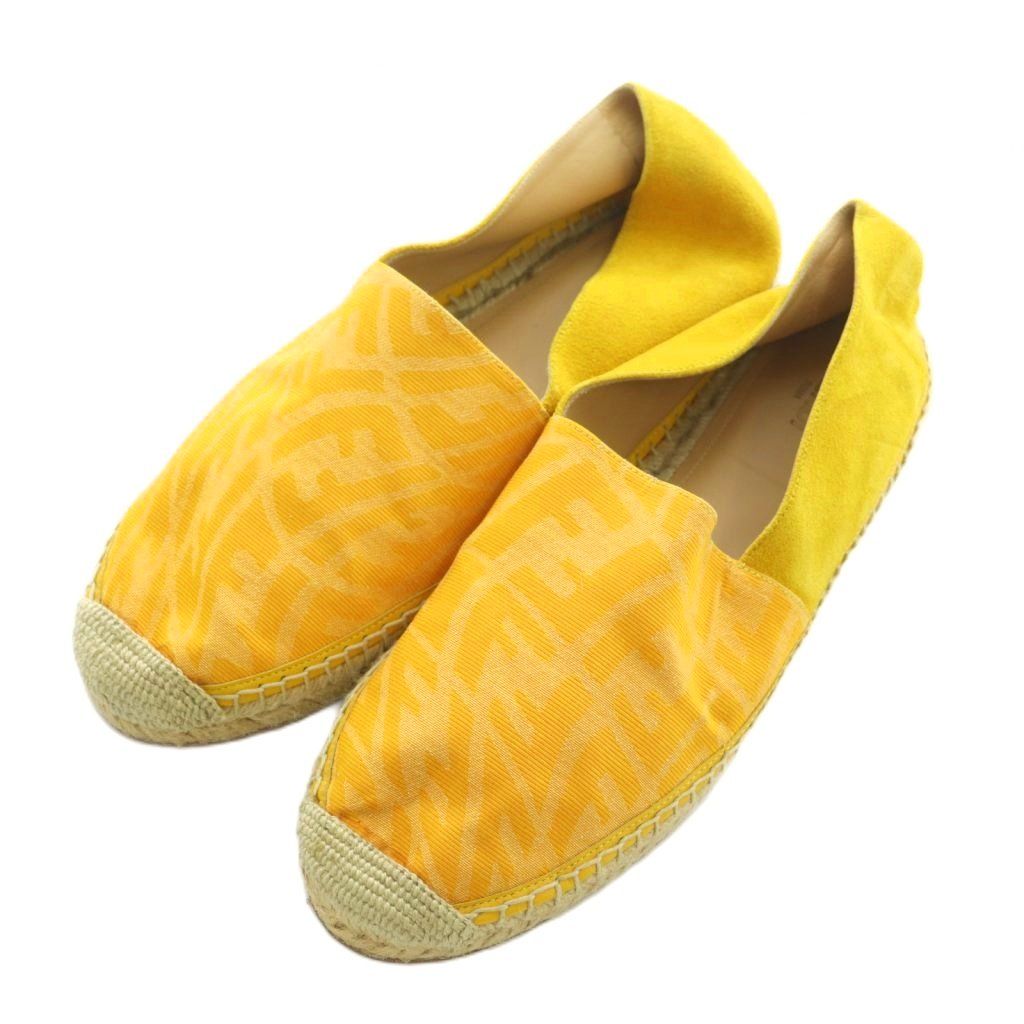 Fendi Sneakers Shoes Espadrilles FF Pattern 7 Yellow — view 2