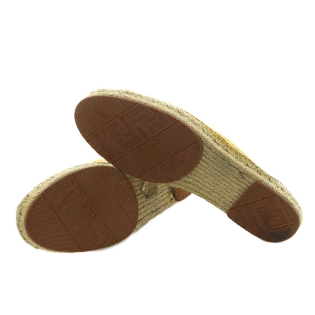 Fendi Sneakers Shoes Espadrilles FF Pattern 7 Yellow — view 6