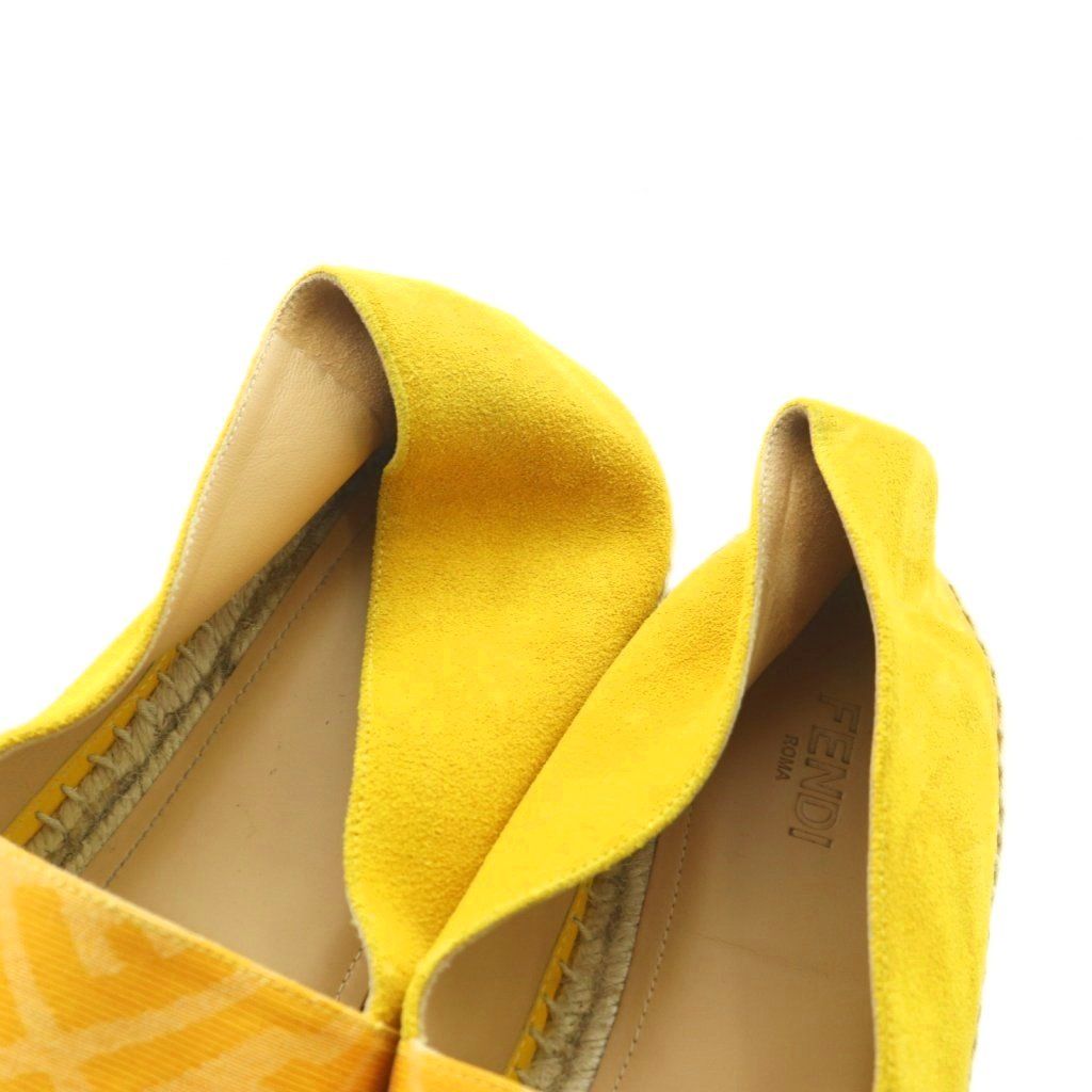 Fendi Sneakers Shoes Espadrilles FF Pattern 7 Yellow — view 4