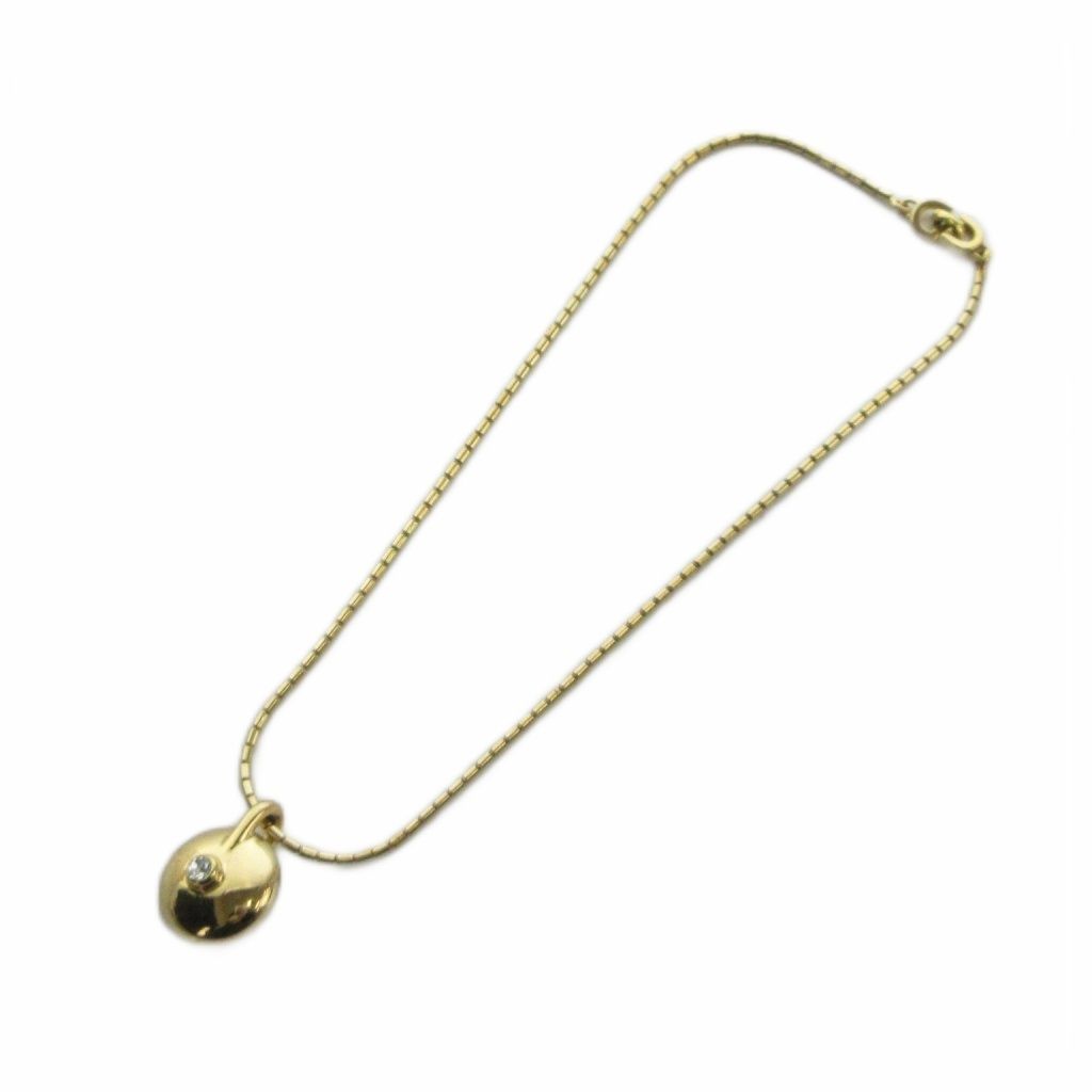 Dior Necklace Rhinestone Logo Gold — view 3