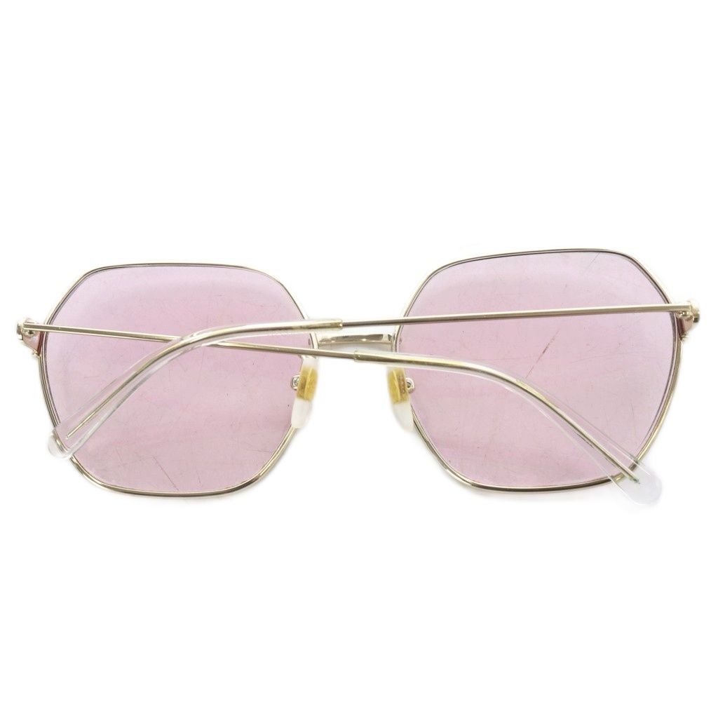 Gucci Sunglasses Full Rim Wellington GG Metal Logo Prescription Purple Gold — view 2