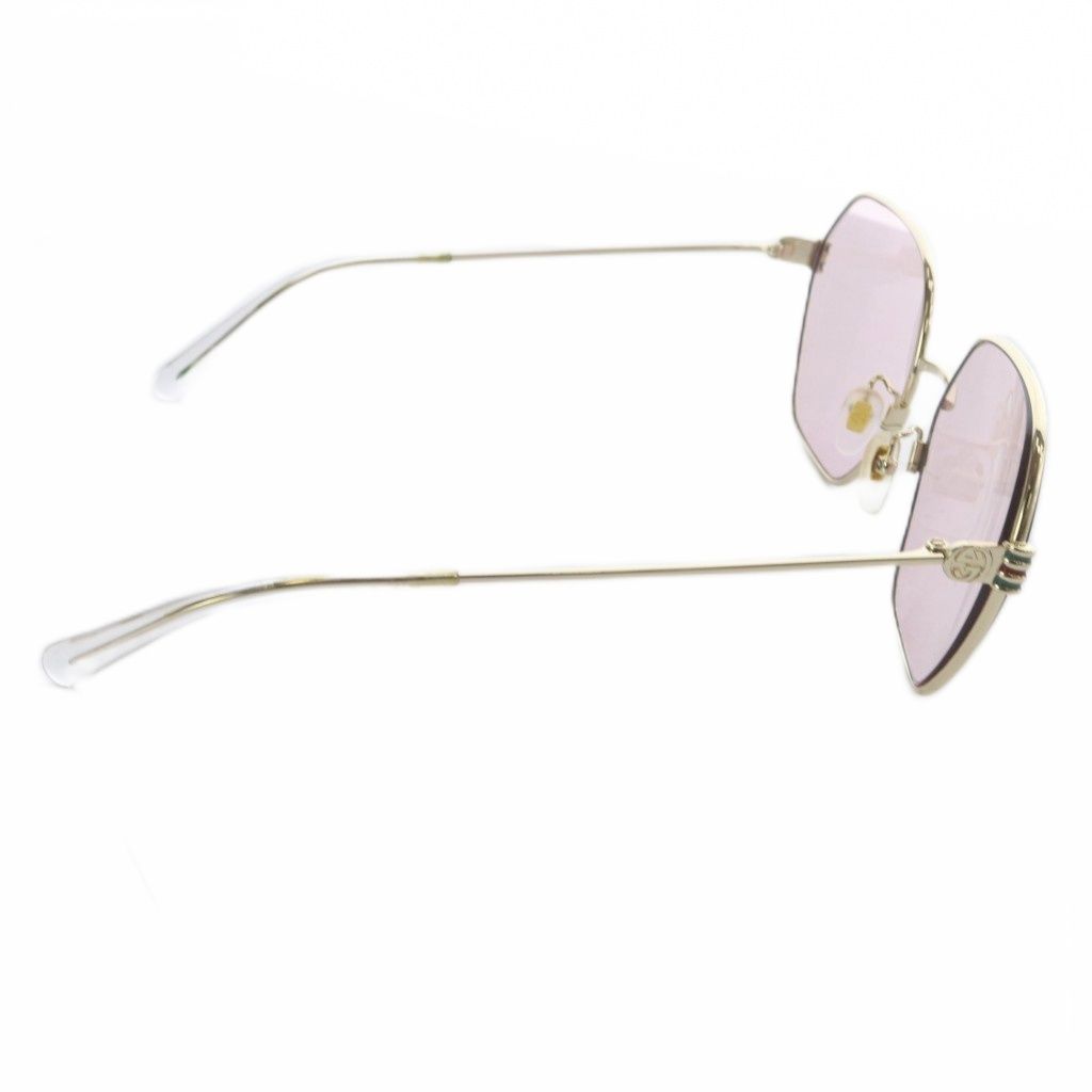 Gucci Sunglasses Full Rim Wellington GG Metal Logo Prescription Purple Gold — view 7