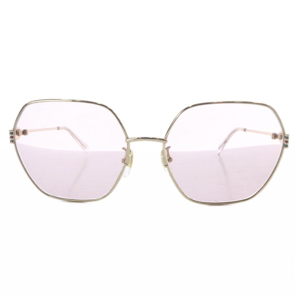 Gucci Sunglasses Full Rim Wellington GG Metal Logo Prescription Purple Gold — view 3