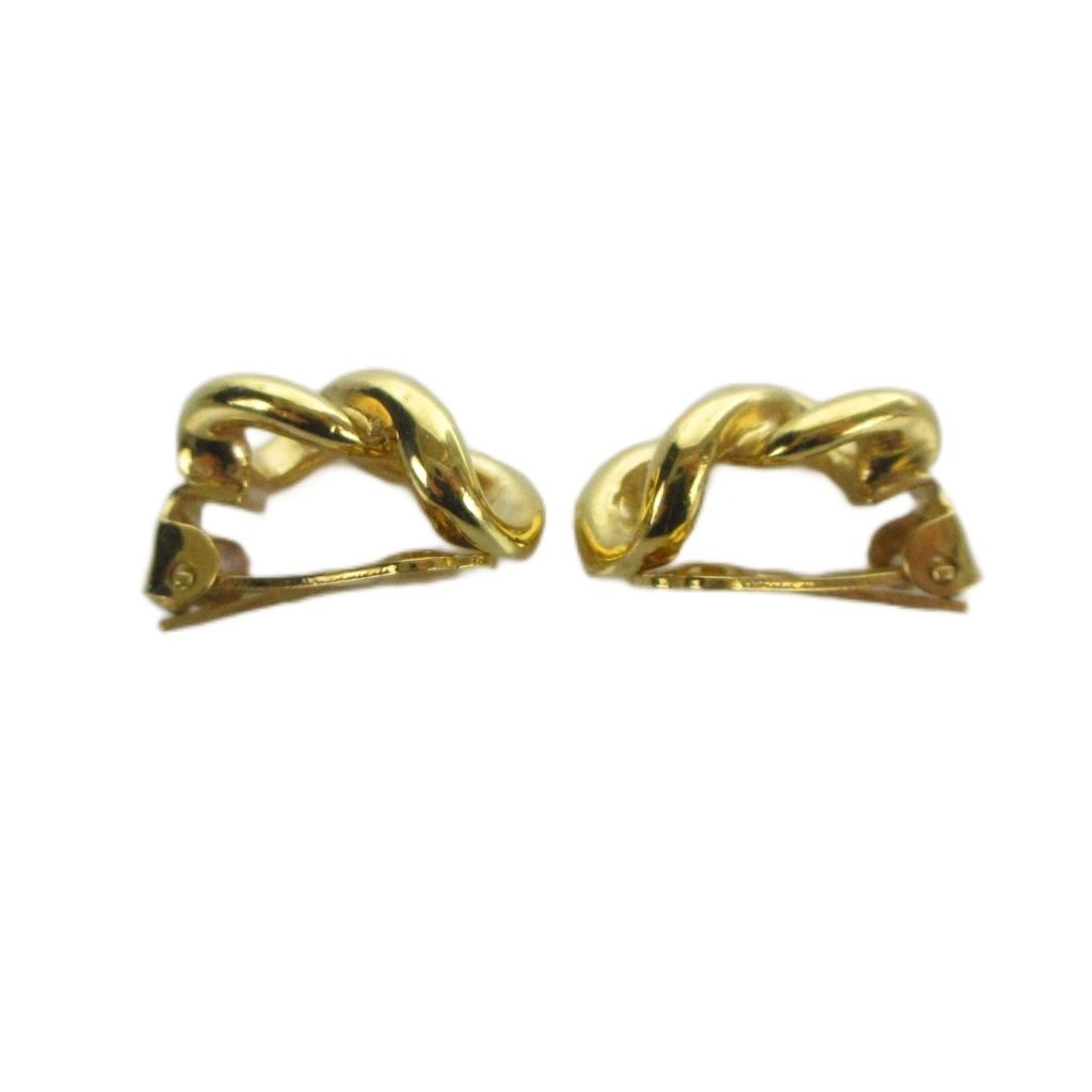 Dior Earrings Clip on Chain Gold — view 4