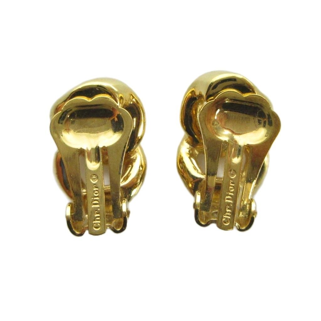 Dior Earrings Clip on Chain Gold — view 2