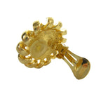 Dior Earrings Clip Type Real Pearl Gold — view 4