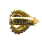 Dior Earrings Heart Logo Rhinestone Clip Type Gold — view 3