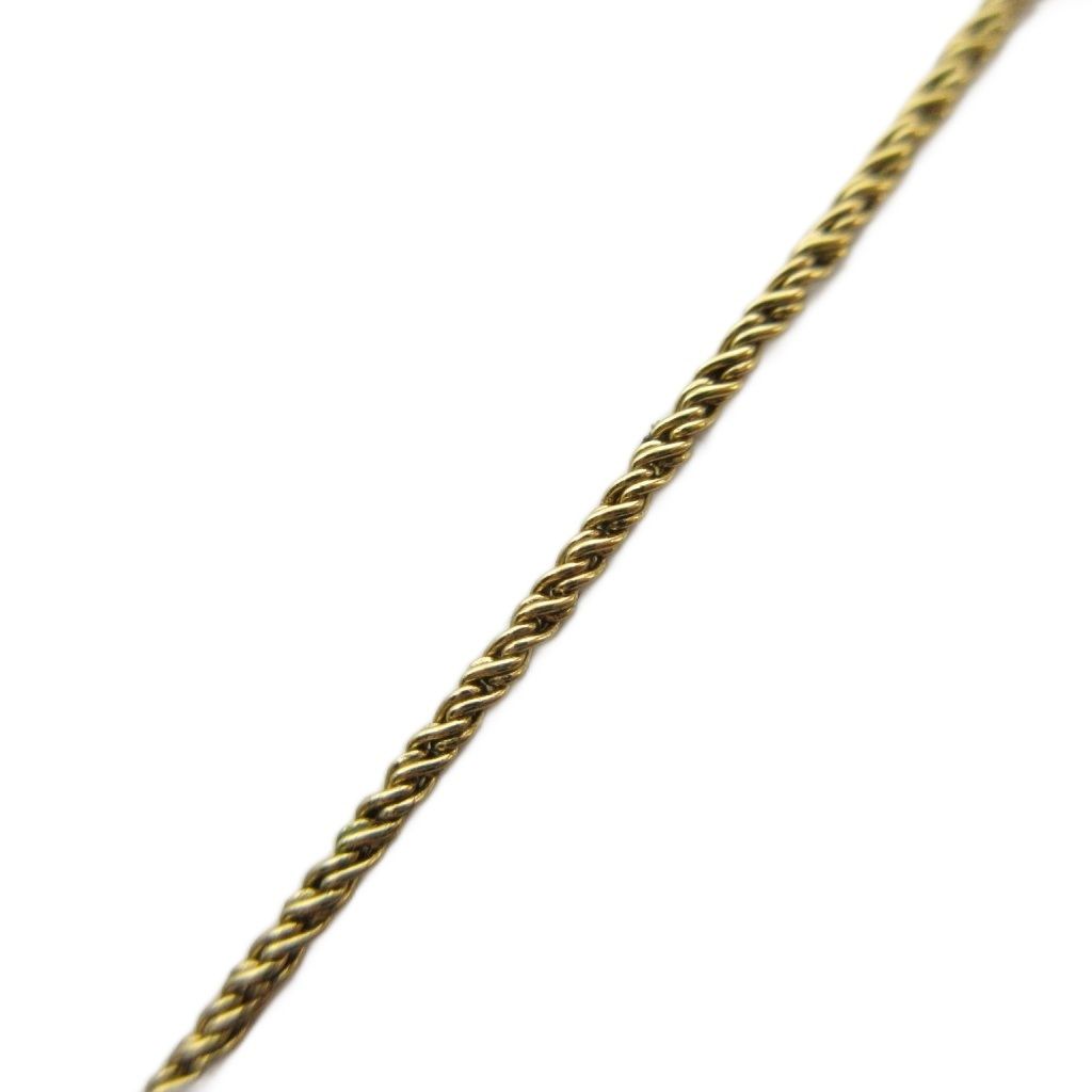 Dior Necklace Pendant Rhinestone Circle Logo Gold — view 5