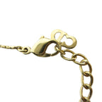 Dior Necklace Pendant Rhinestone Circle Logo Gold — view 6