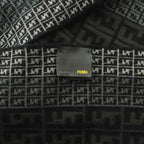 Fendi Scarf Wool Zucca Pattern Black Gray — view 5