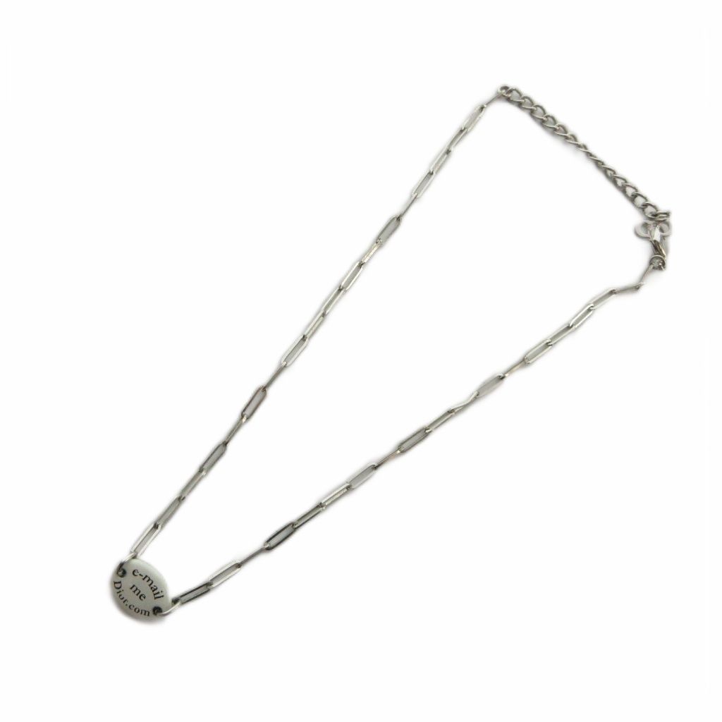 Dior Necklace Pendant Logo Silver — view 4