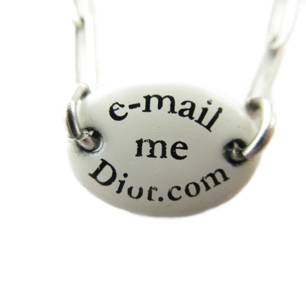 Dior Necklace Pendant Logo Silver — view 2