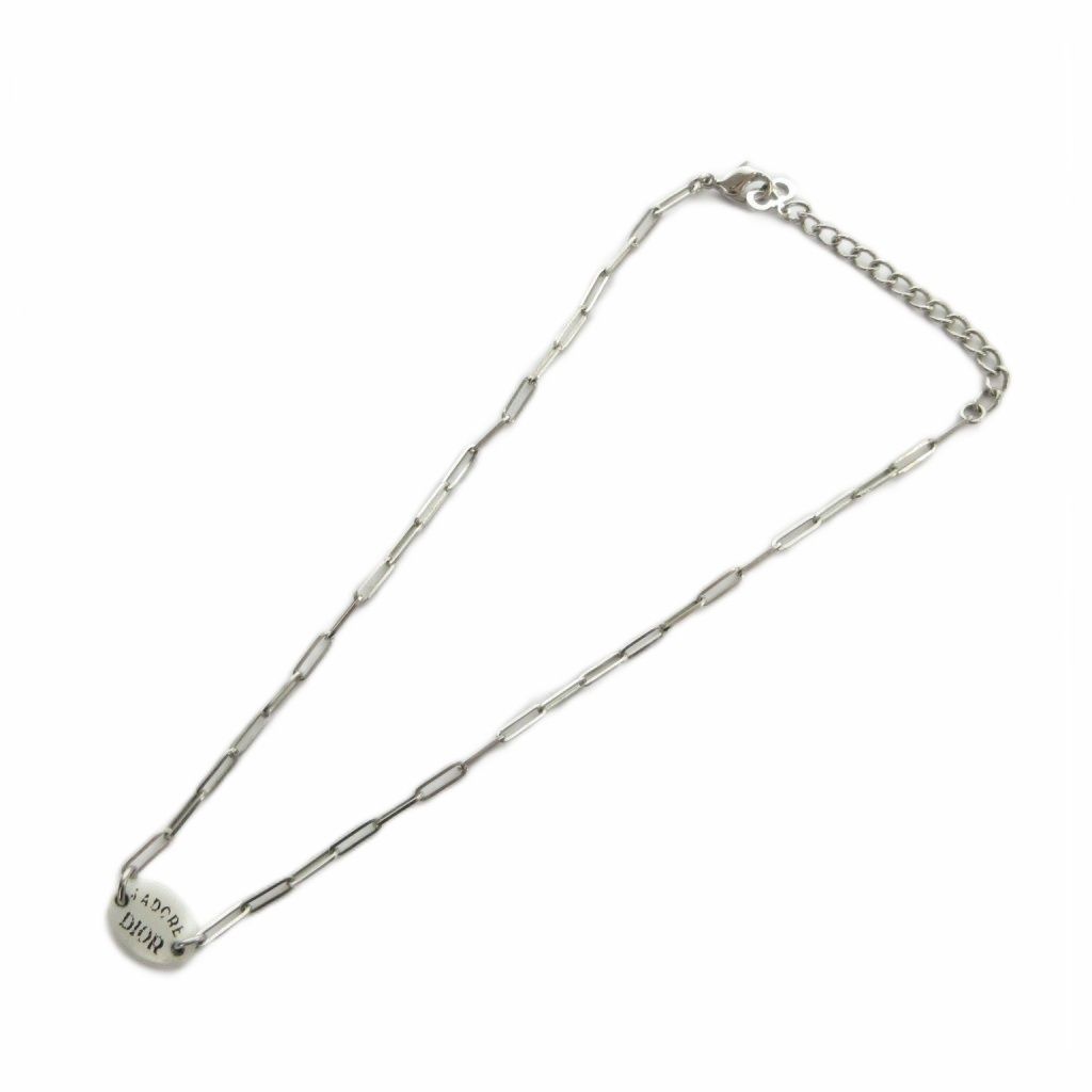 Dior Necklace Pendant Logo Silver — view 3