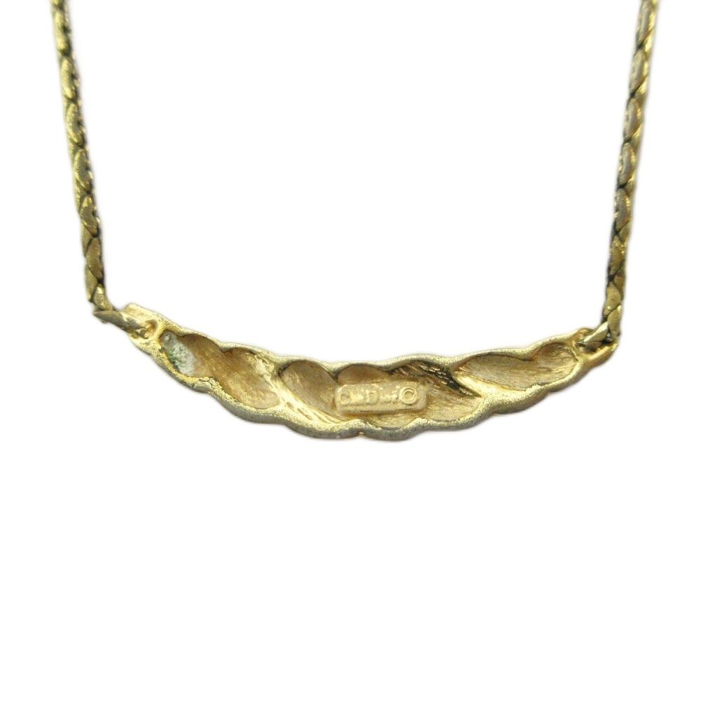 Dior Necklace Logo Rhinestone Gold — view 2