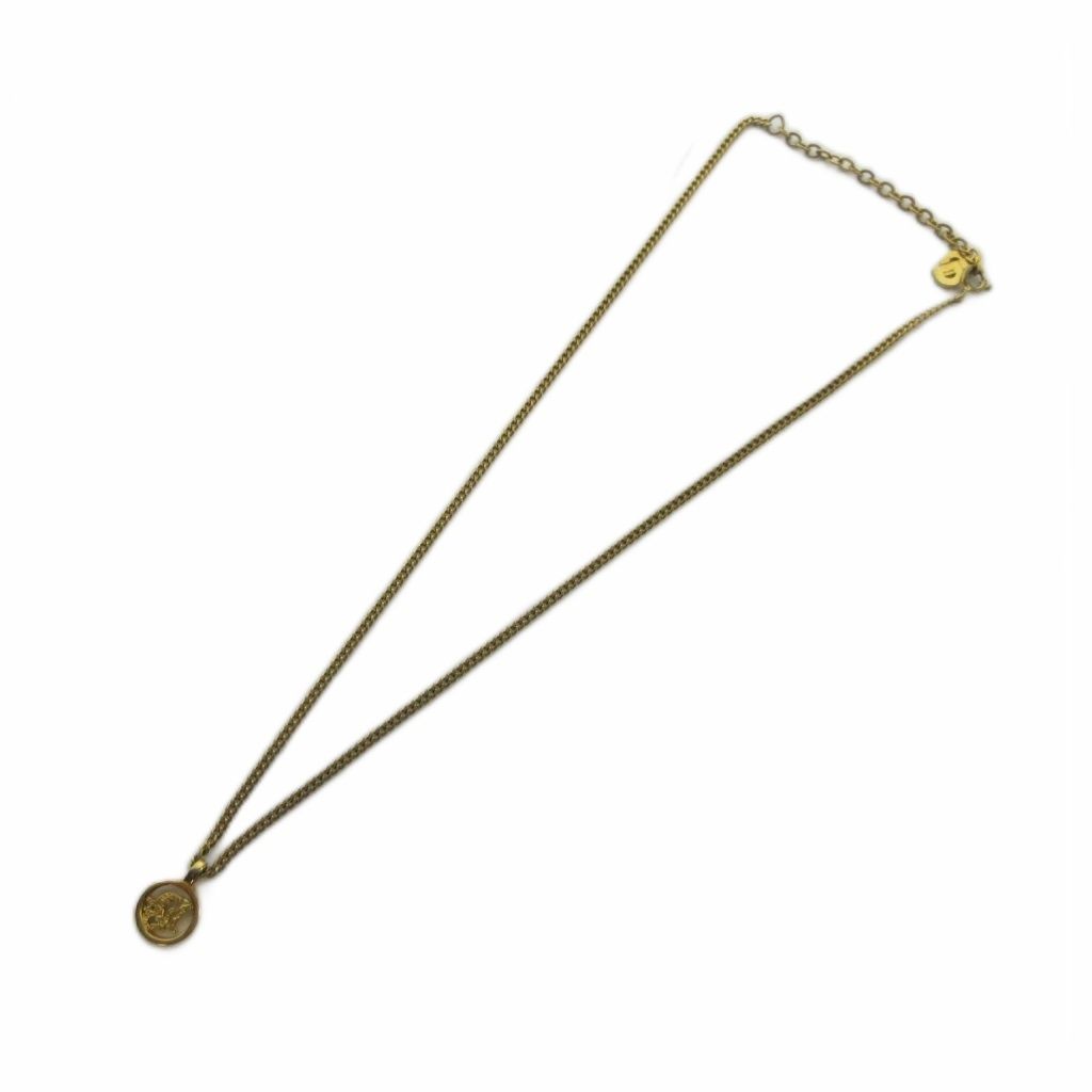 Dior Necklace Pendant Trotter Logo Circle Gold — view 4