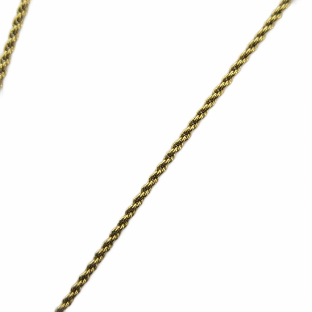 Dior Necklace Pendant Rhinestone Logo Gold — view 5