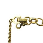 Dior Necklace Pendant Rhinestone Logo Gold — view 6