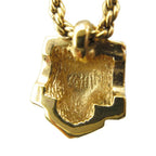 Dior Necklace Pendant Rhinestone Logo Gold — view 2