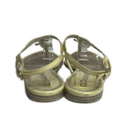 Chanel Sandals 36.5 C Ivory CC Logo Leather — view 3