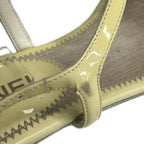 Chanel Sandals 36.5 C Ivory CC Logo Leather — view 7