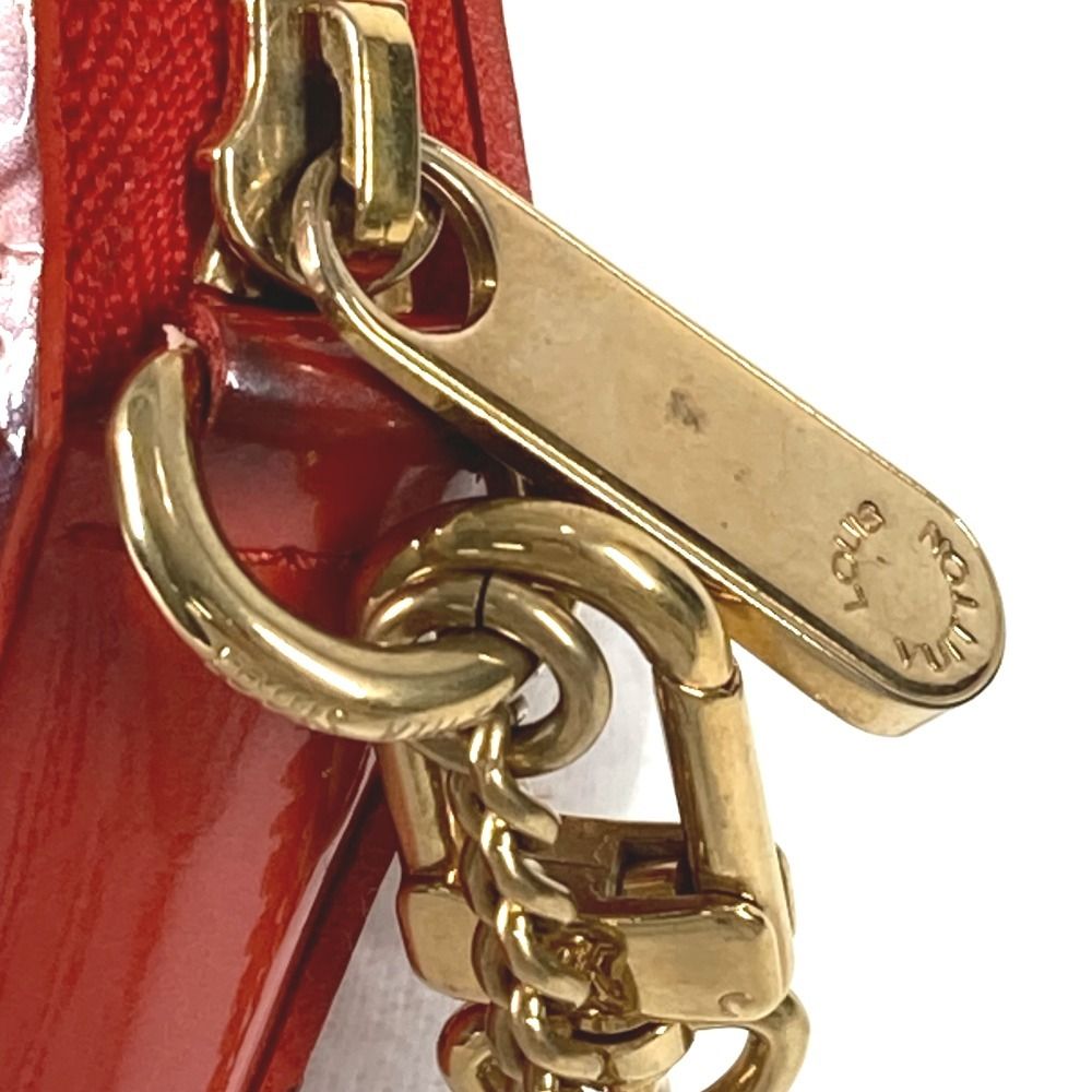 Louis Vuitton Coin Case Porte Monnaie Chapeau Monogram Vernis Orange Sunset — view 6