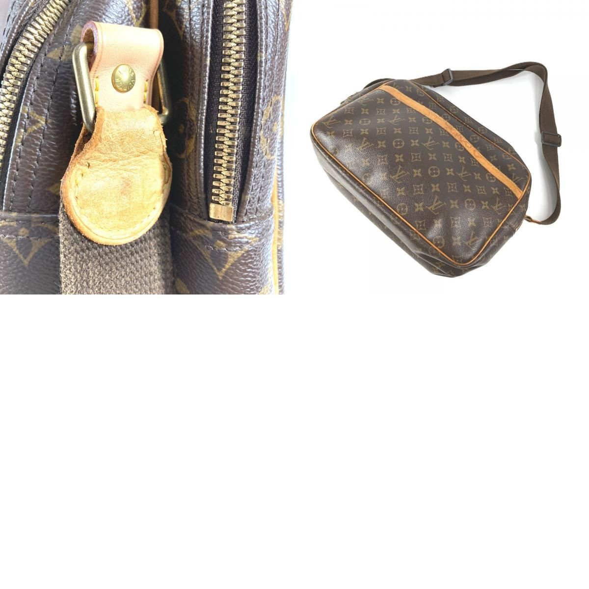 Louis Vuitton Shoulder Bag Reporter GM Monogram Canvas Brown — view 9
