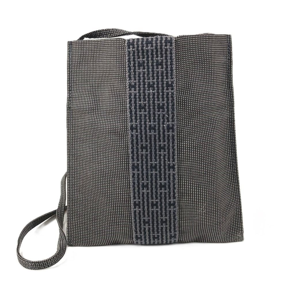Hermes Shoulder Bag Pochette Canvas Gray — view 2
