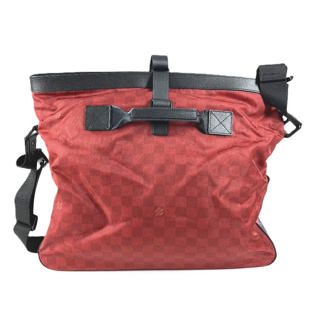 Louis Vuitton Shoulder Bag Sora No Leather Nylon Red — view 2