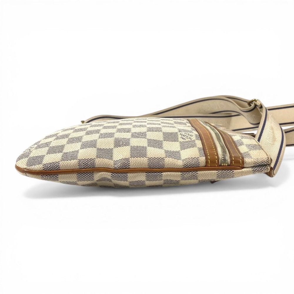 Louis Vuitton Shoulder Bag Pochette Bosfoll Damier Azur Canvas White — view 5
