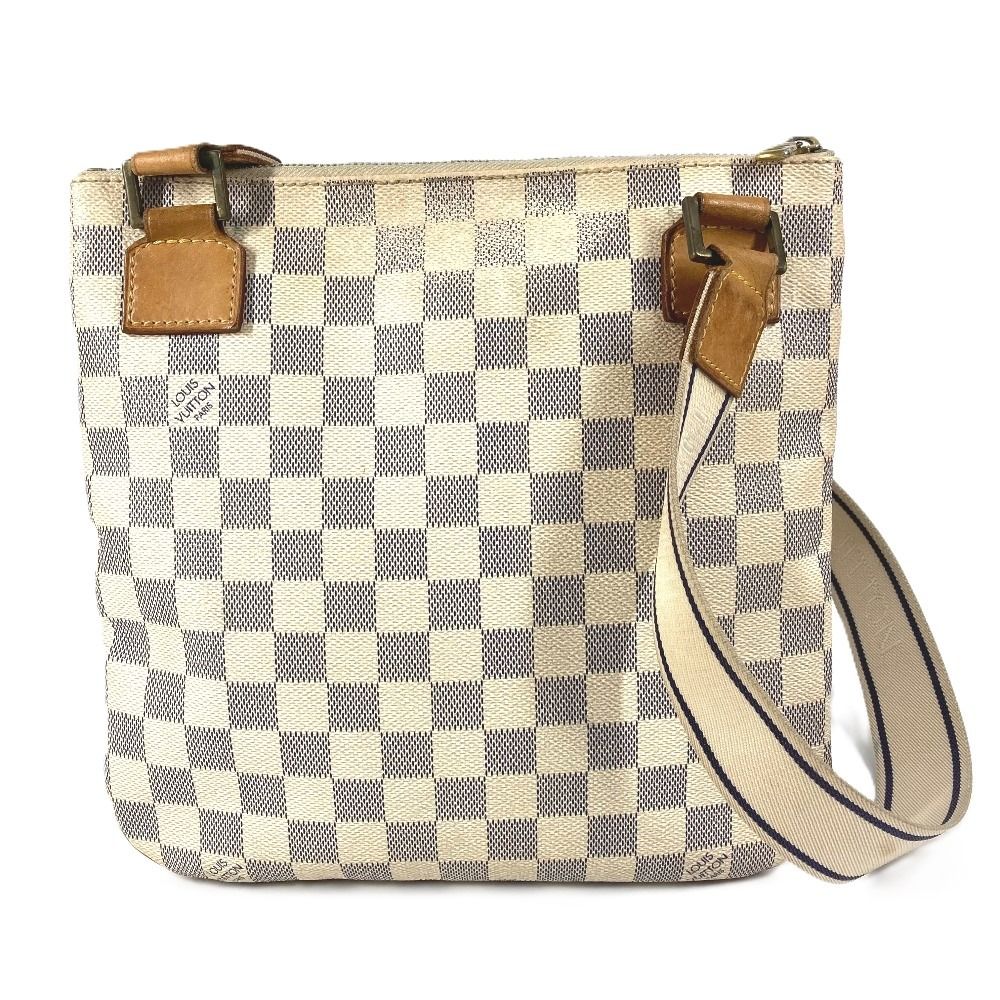 Louis Vuitton Shoulder Bag Pochette Bosfoll Damier Azur Canvas White — view 2
