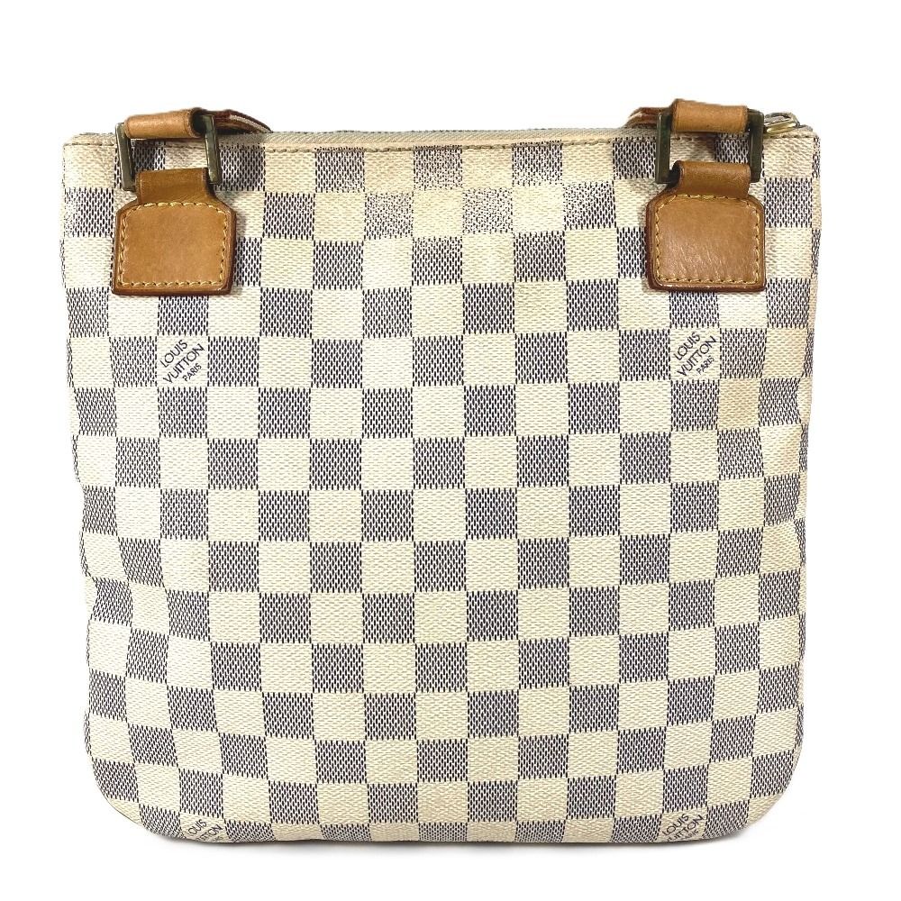Louis Vuitton Shoulder Bag Pochette Bosfoll Damier Azur Canvas White — view 3