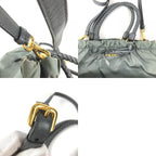 Prada Shoulder Bag Triangle Logo Nylon Pink — view 9