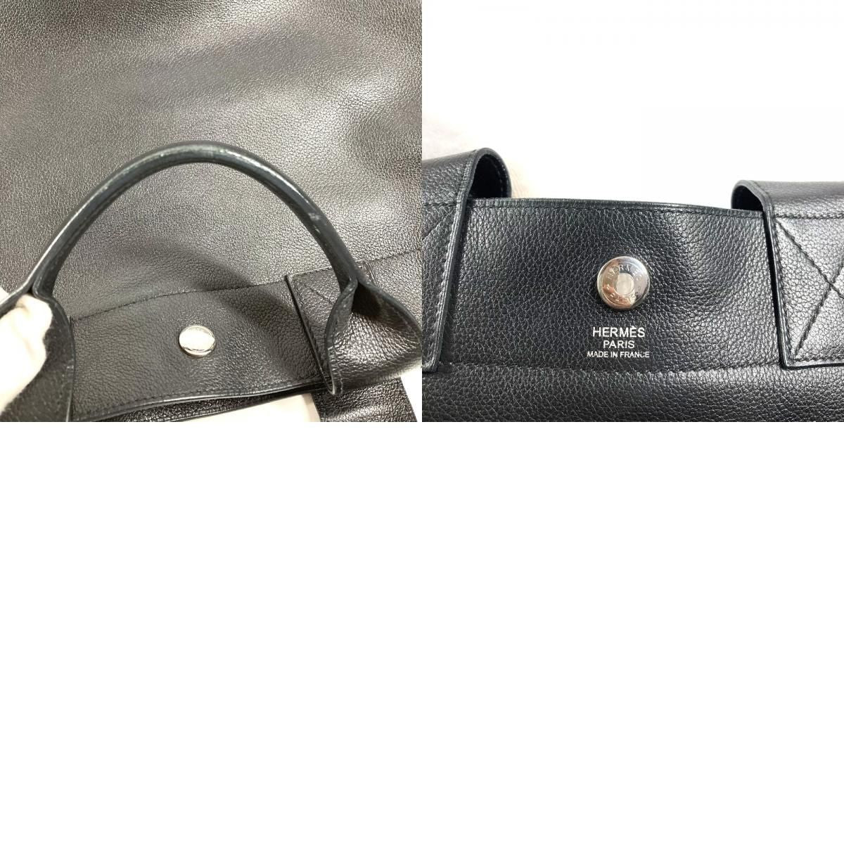 Hermes Tote Sac Berlan 40 Leather Black — view 9