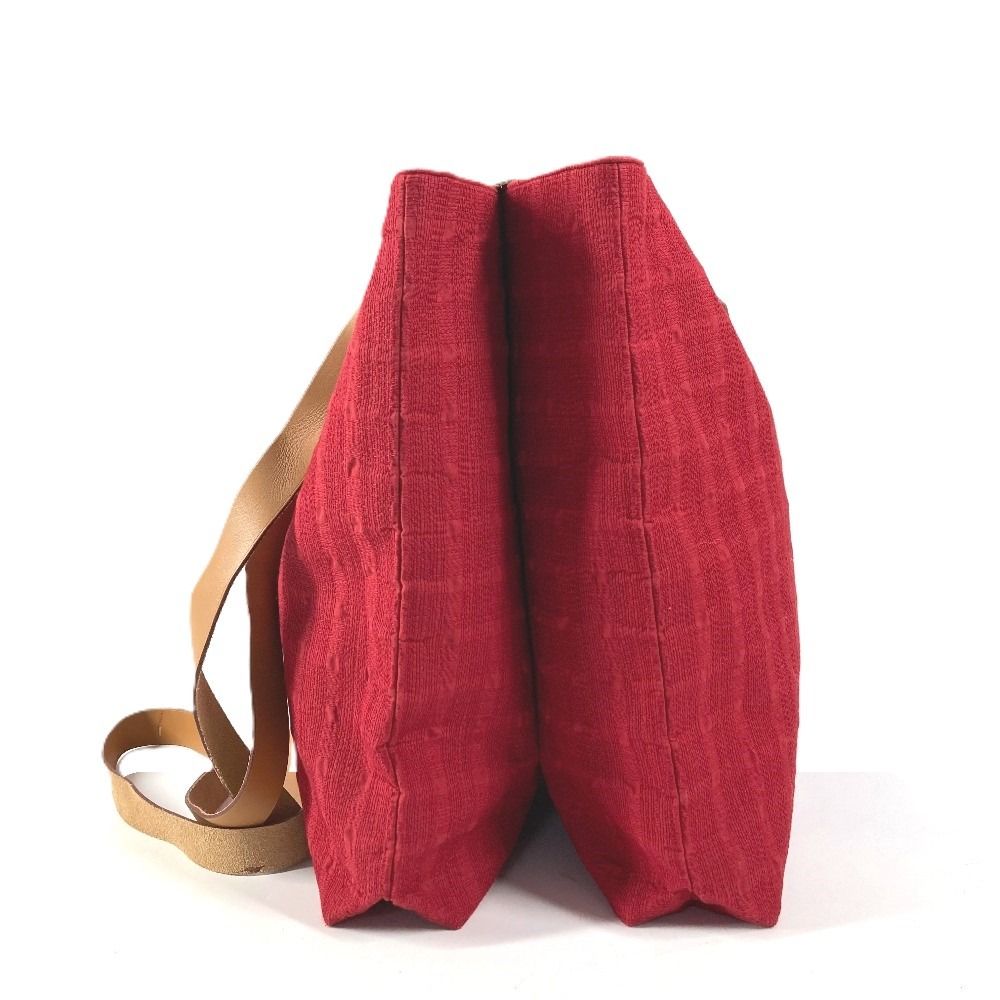 Hermes Shoulder Bag Amedaba Cabas Dopoche Cotton Red — view 4