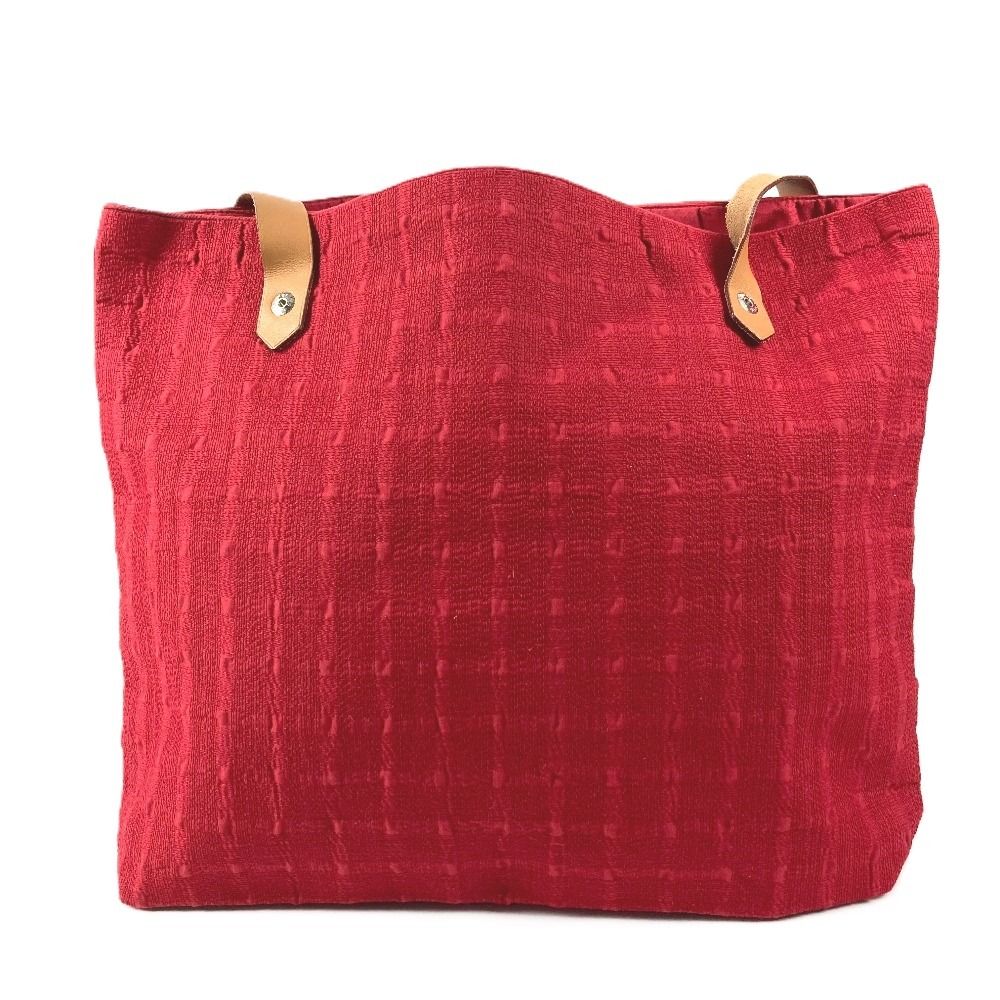 Hermes Shoulder Bag Amedaba Cabas Dopoche Cotton Red — view 2