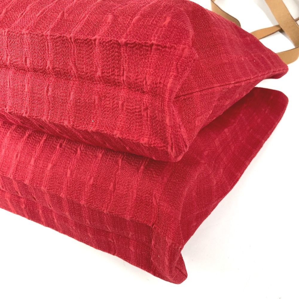 Hermes Shoulder Bag Amedaba Cabas Dopoche Cotton Red — view 6