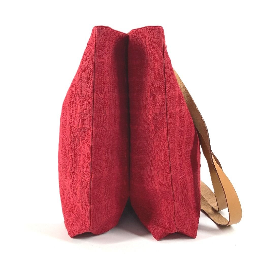 Hermes Shoulder Bag Amedaba Cabas Dopoche Cotton Red — view 3