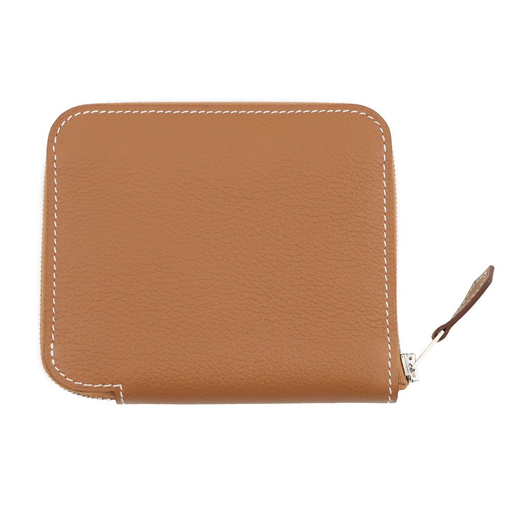 Hermes Coin Case Azappu Compact Silk in Gold Silver — view 3