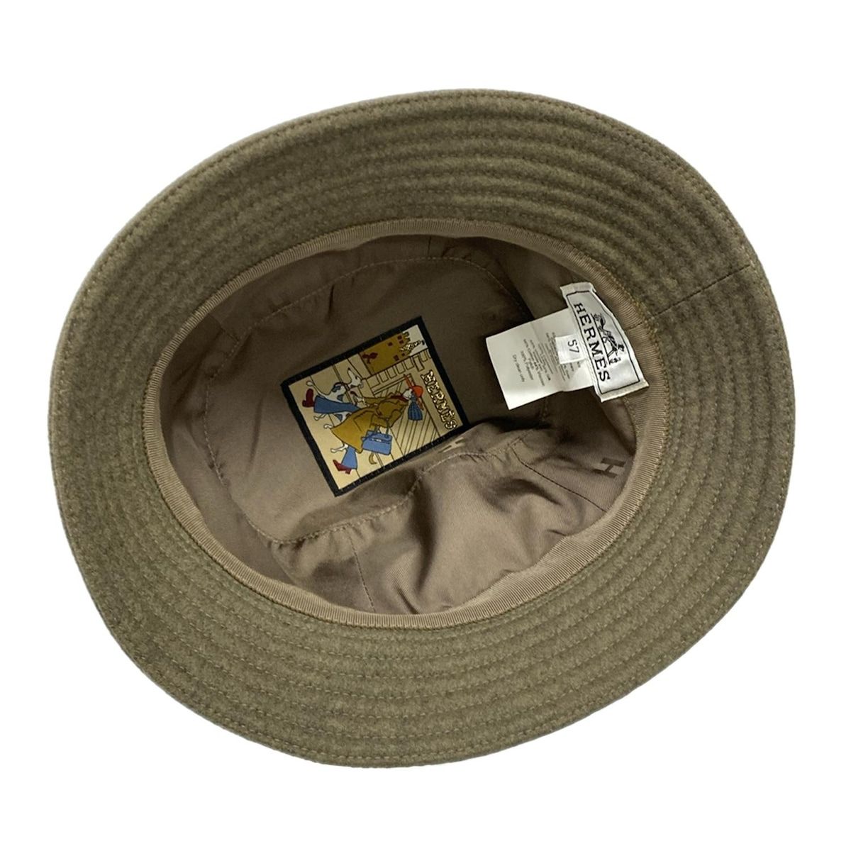 Hermes Hat 57 Gray Beige Series Cashmere — view 4