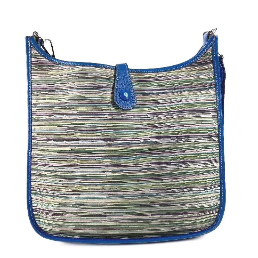 Hermes Shoulder Bag Evelyne 1 Leather Blue — view 2