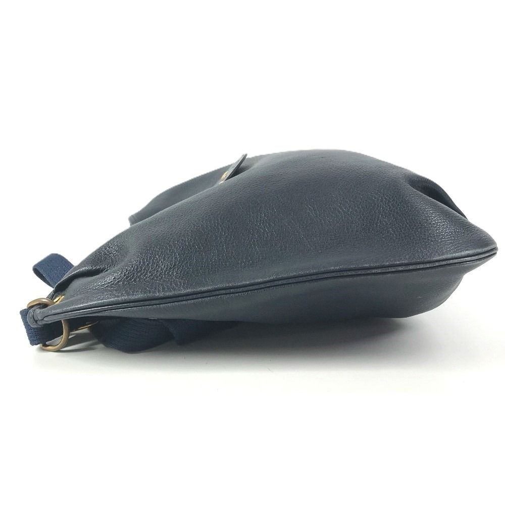 Hermes Shoulder Bag Rodeo Logo Leather Navy — view 4