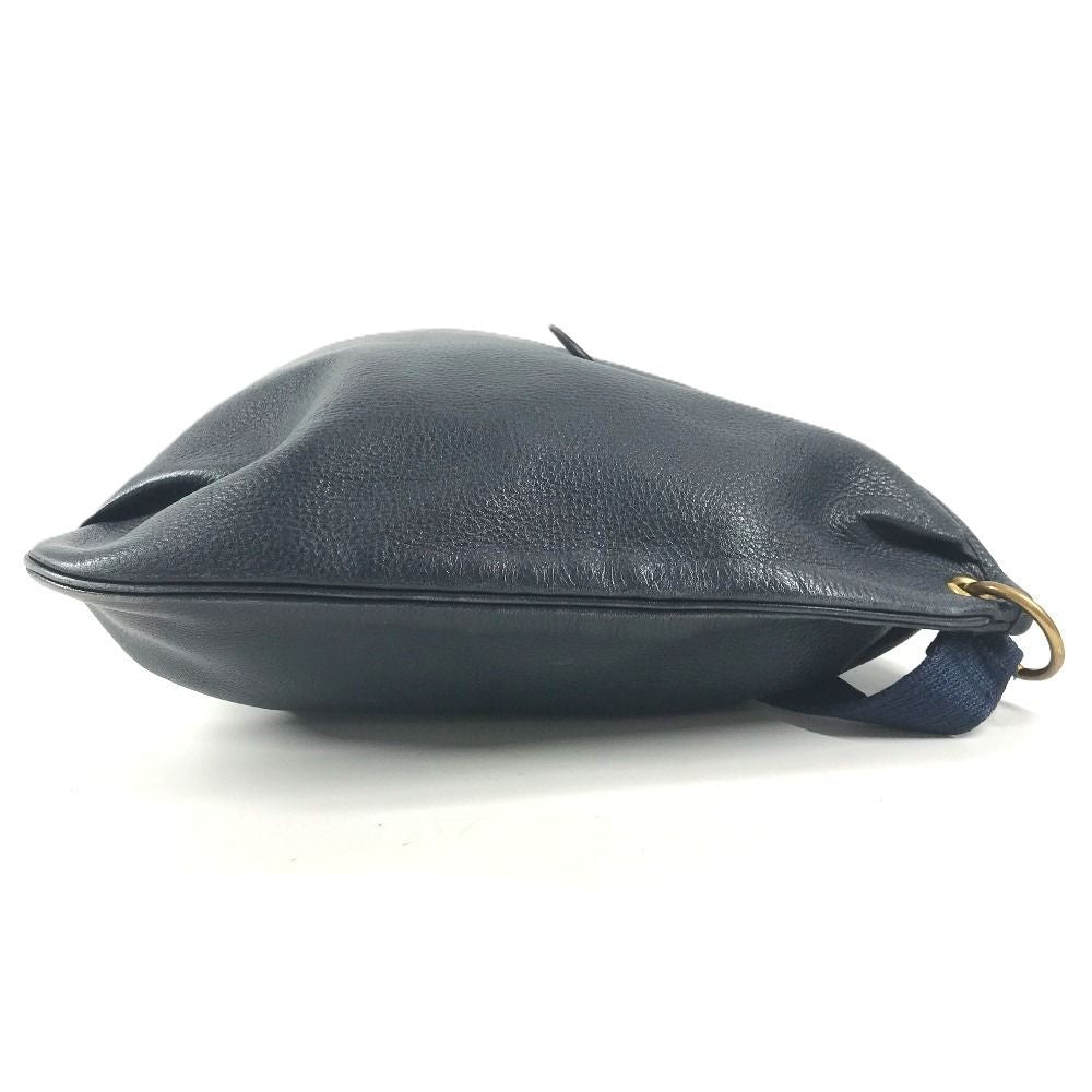 Hermes Shoulder Bag Rodeo Logo Leather Navy — view 3