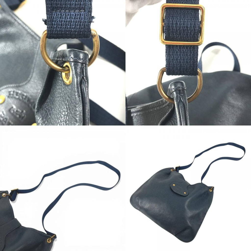 Hermes Shoulder Bag Rodeo Logo Leather Navy — view 9