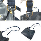 Hermes Shoulder Bag Rodeo Logo Leather Navy — view 9