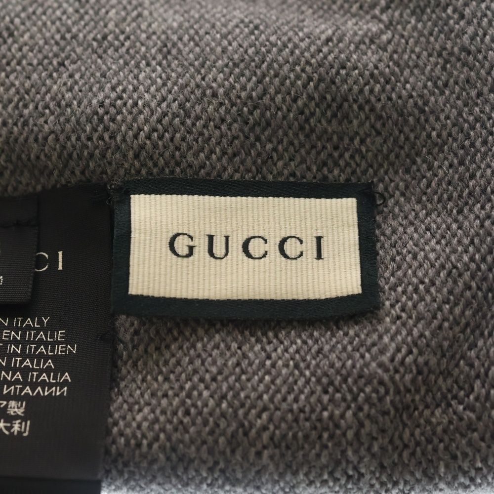 Gucci Double Knit Hat Gray White — view 7