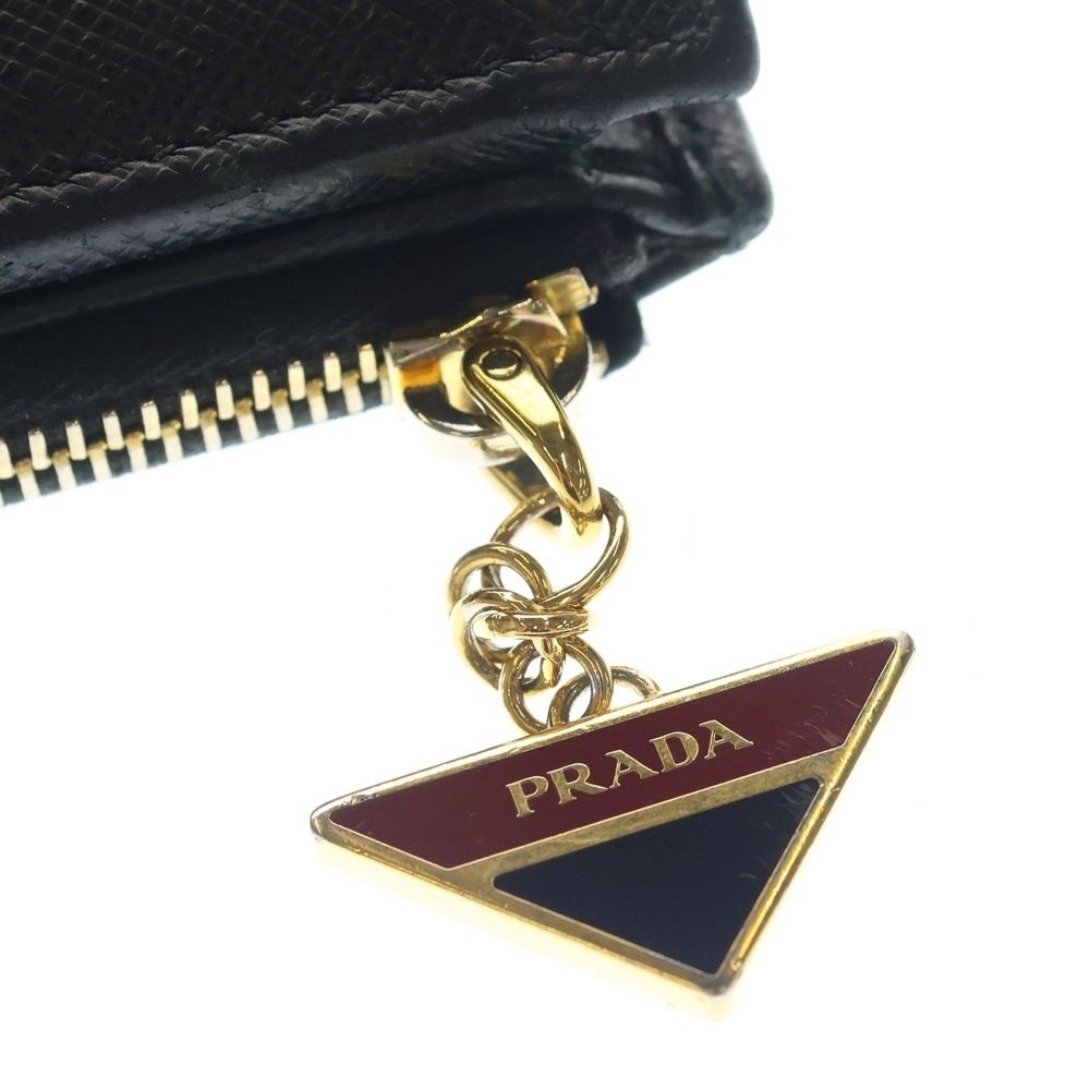 Prada Saffiano Bifold Wallet Black Leather — view 5
