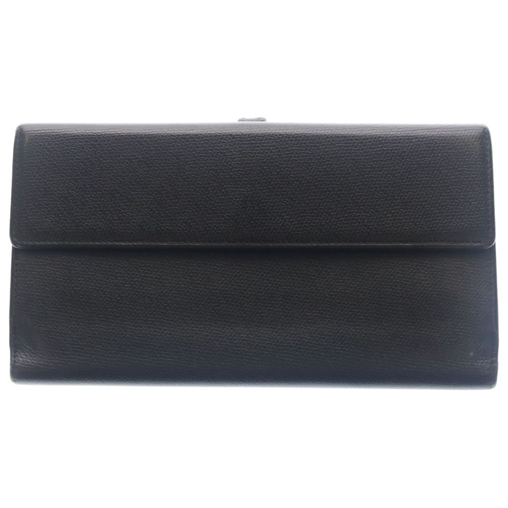 Chanel Coco Button Flap Leather Wallet Bifold Black — view 2