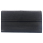 Chanel Coco Button Flap Leather Wallet Bifold Black — view 2