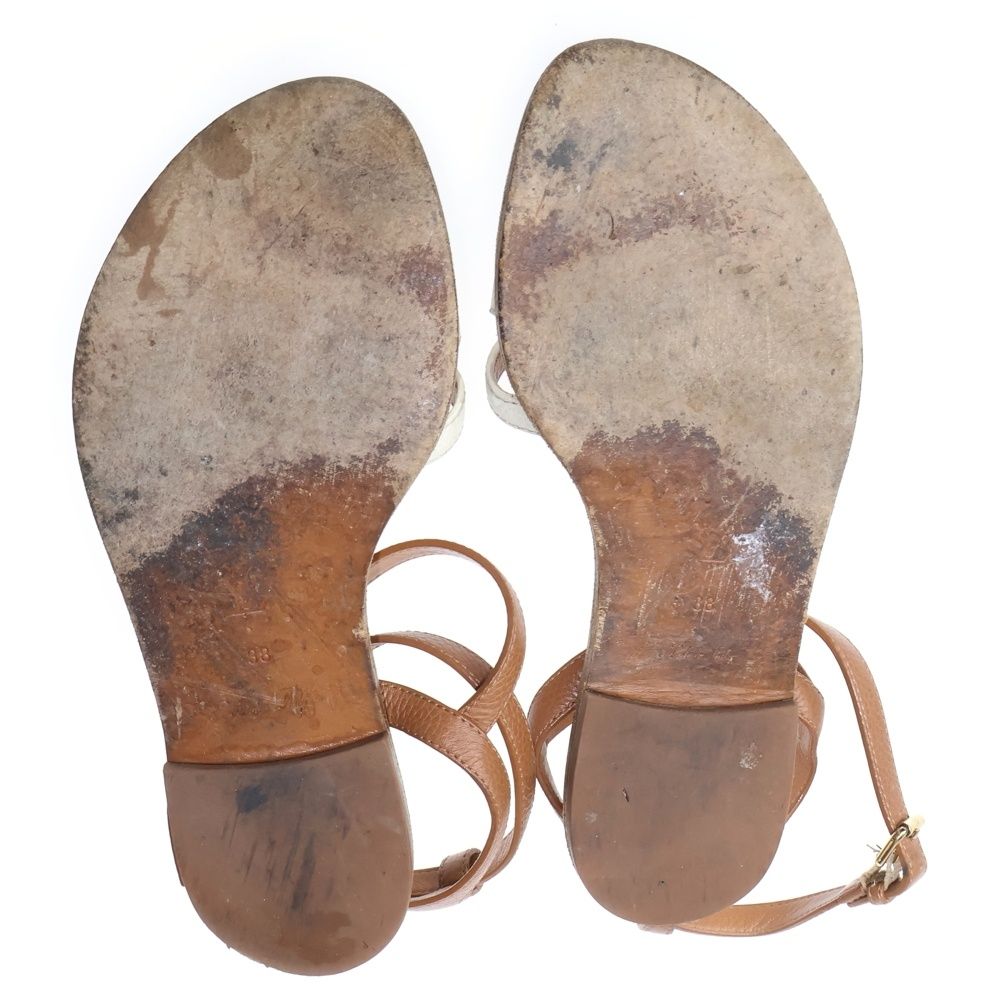 Louis Vuitton Explorer Line Sandals Mule Brown White — view 5